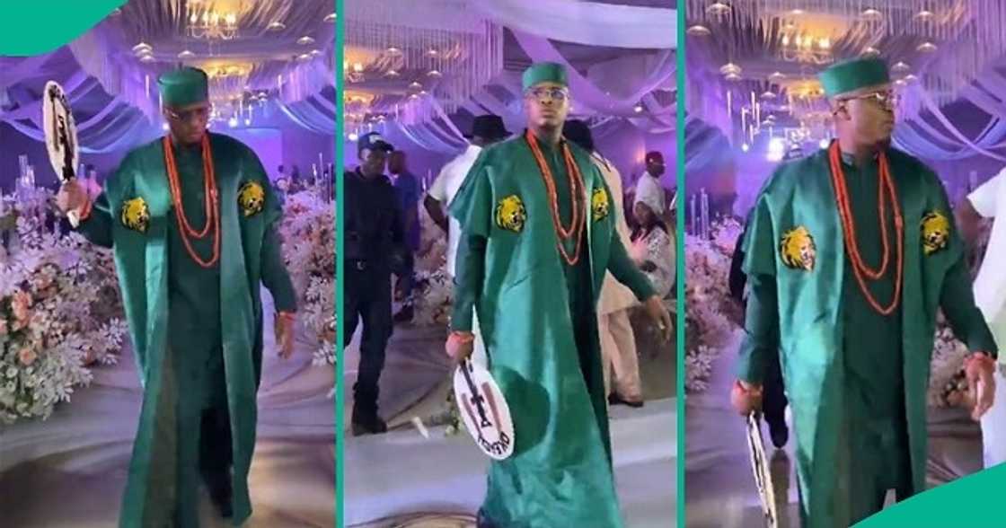 Video shows groom walking into venue alone Video shows groom walking into venue alone