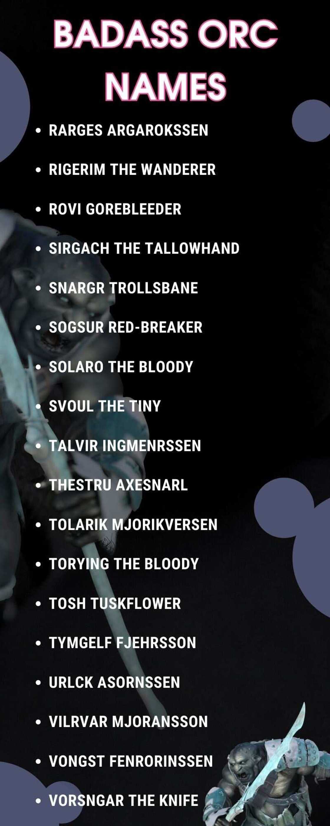 250+ badass orc names 250+ badass orc names