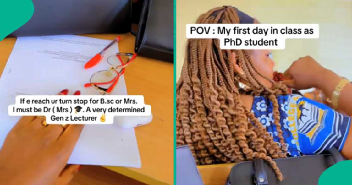 Gen Z lecturer expresses determination to bag a PhD.