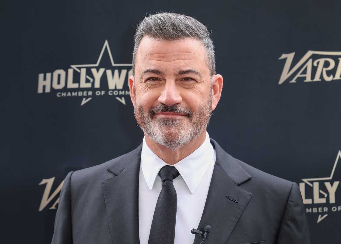 Jimmy Kimmel at the ceremony honoring Adam Carolla with a star on The Hollywood Walk Of Fame in Los Angeles, California