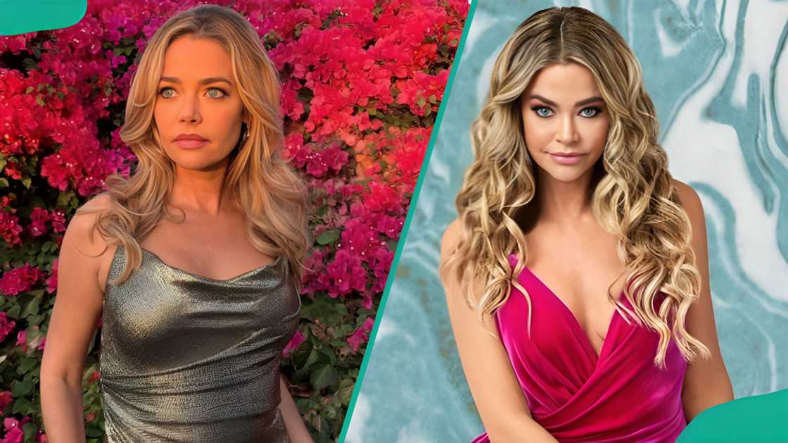 Denise Richards wearing curly blonde hair Denise Richards wearing curly blonde hair