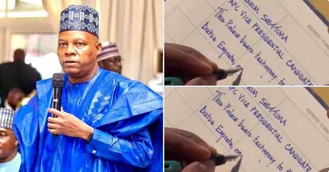 Yadda rubutun hannu na Kashim Shettima ya jawo cece-kuce a Twitter