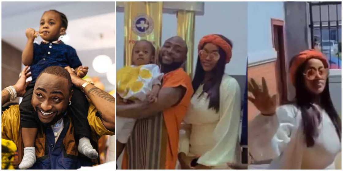 Davido, Chioma take Ifeanyi to church after birthday