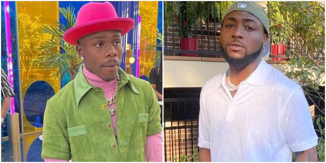 US rapper Dababy and singer Davido US rapper Dababy and singer Davido