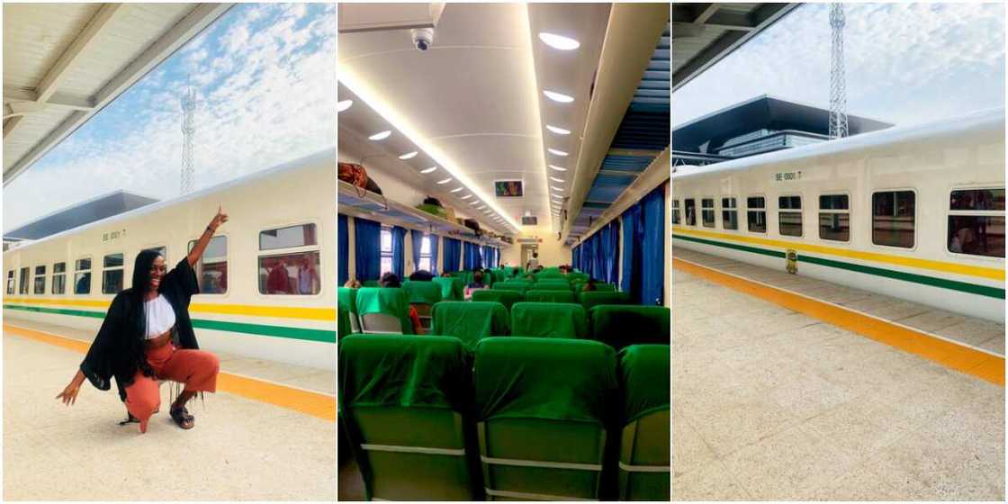 This is so exciting: Young lady excited as she rides Nigerian train for the 1st time, stirs massive reactions This is so exciting: Young lady excited as she rides Nigerian train for the 1st time, stirs massive reactions