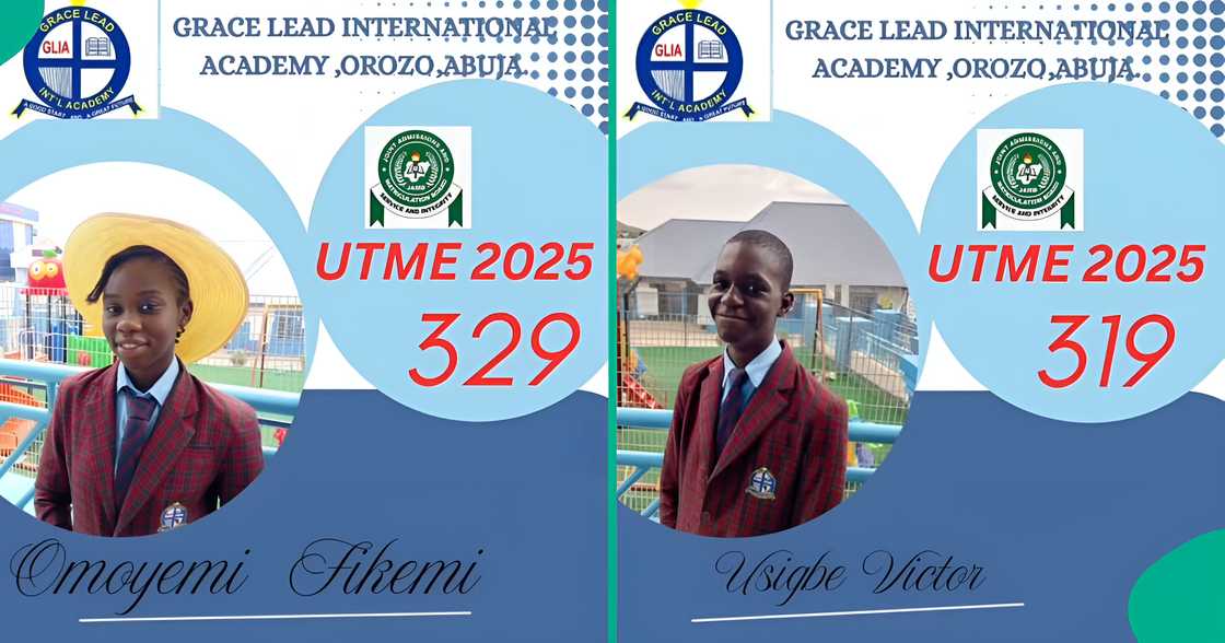 The 2025 UTME top scorer of Grace Lead International Academy, Omoyemi Fikemi, gets an impressive score of 329.
