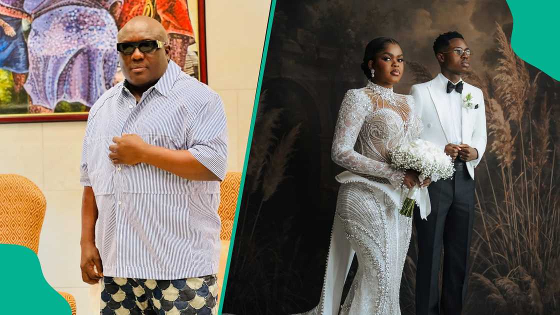 Saheed Osupa 's presence at Peller and Jarvis' white wedding trends