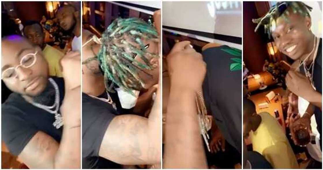 Davido gifts Zlatan Ibile 40k necklace, recounts how he helped him get famous Davido gifts Zlatan Ibile 40k necklace, recounts how he helped him get famous