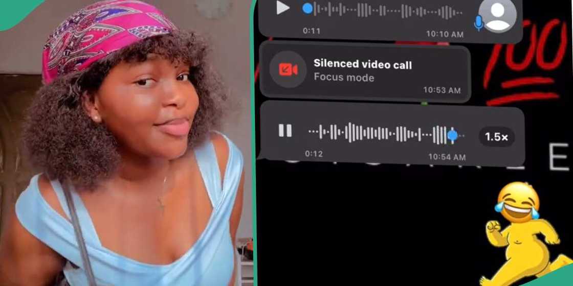 Lady who got message from a suya seller. Lady who got message from a suya seller.