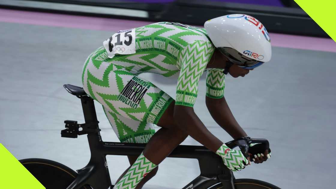 Ese Lovina Ukpeseraye borrows bicycle at Paris 2024 Olympics