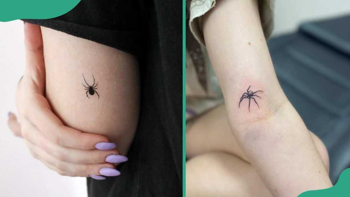 Small spider tattoos Small spider tattoos