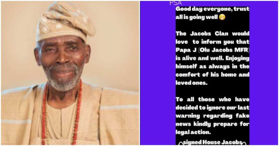 Olu Jacobs death rumours. Olu Jacobs death rumours.