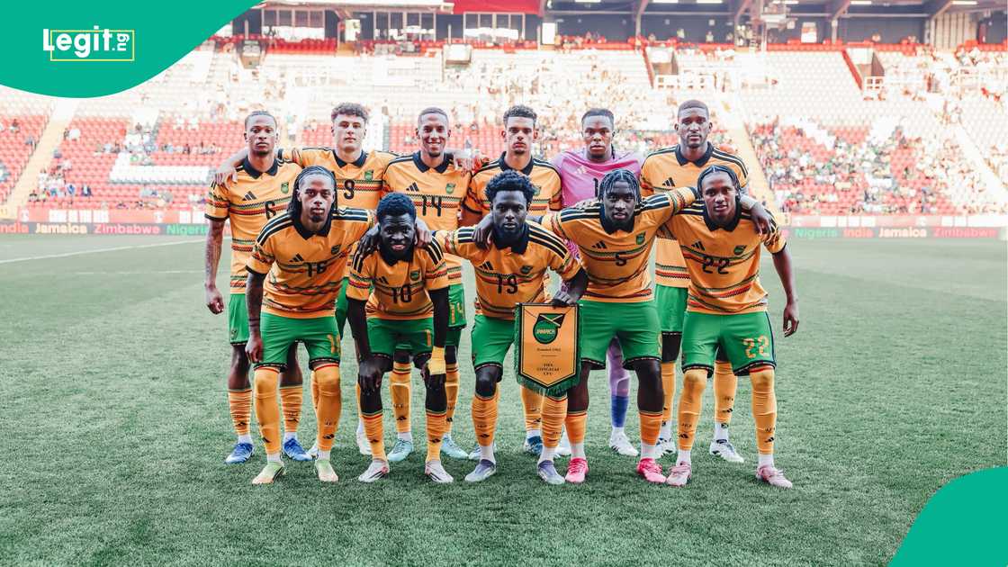 Kaheim Dixon, Courtney Clarke, Reggae Boyz, Jamaica, Unity Cup. Kaheim Dixon, Courtney Clarke, Reggae Boyz, Jamaica, Unity Cup.