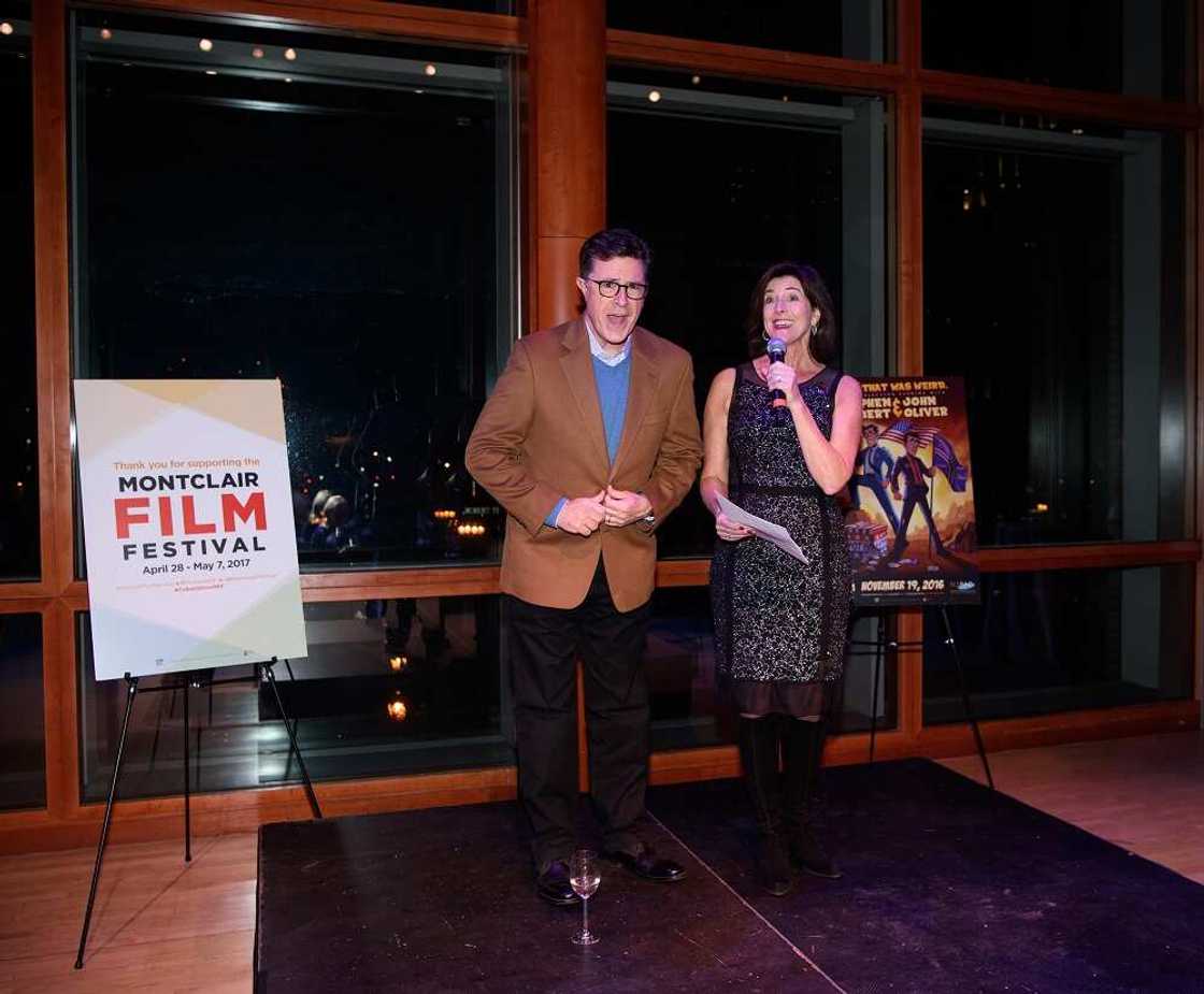 Stephen Colbert and his wife Stephen Colbert and his wife