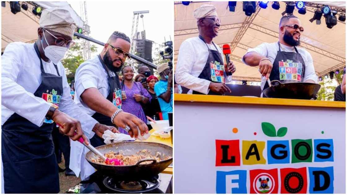 Lagos Food Festival: Governor Sanwo-Olu, BBNaija Winner Whitemoney Cooking Lagos Food Festival: Governor Sanwo-Olu, BBNaija Winner Whitemoney Cooking