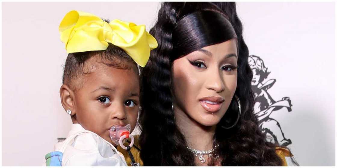 Photo of Cardi B with Kulture. Photo of Cardi B with Kulture.