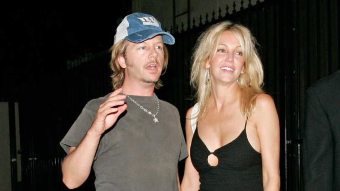 David Spade and Heather Locklear in Los Angeles, California.