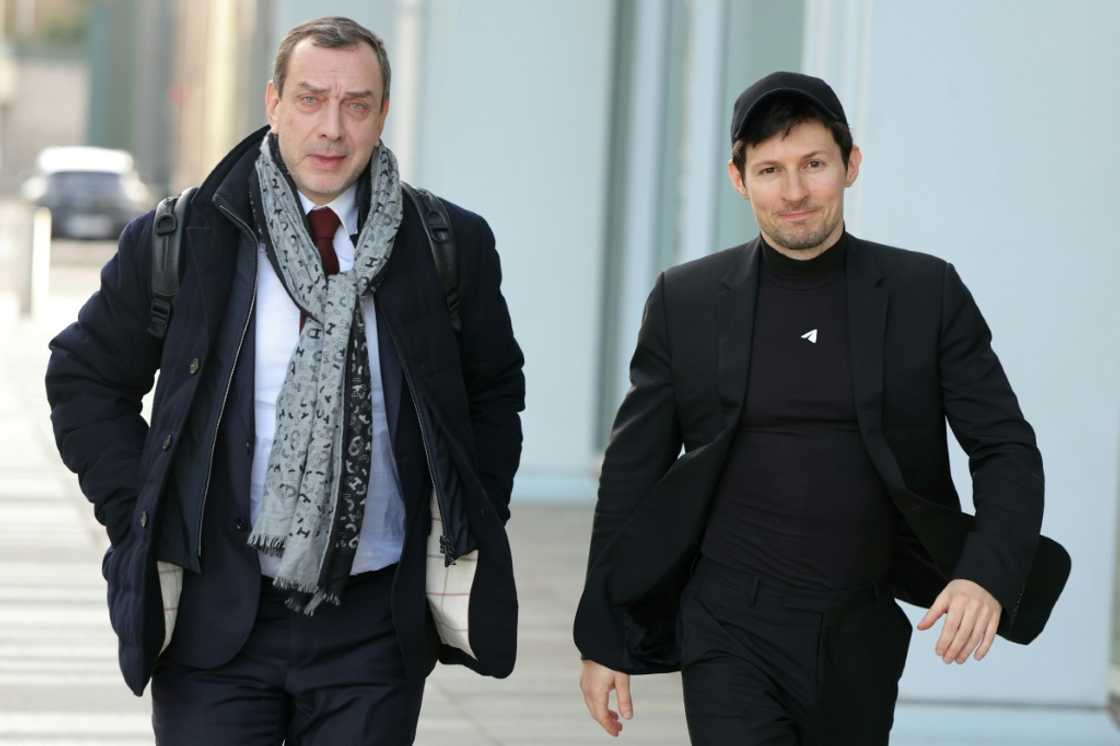 Pavel Durov, CEO and co-founder of Telegram messaging app, is seen arriving at a Paris courthouse for a hearing with his lawyer David-Olivier Kaminski in December, 2024