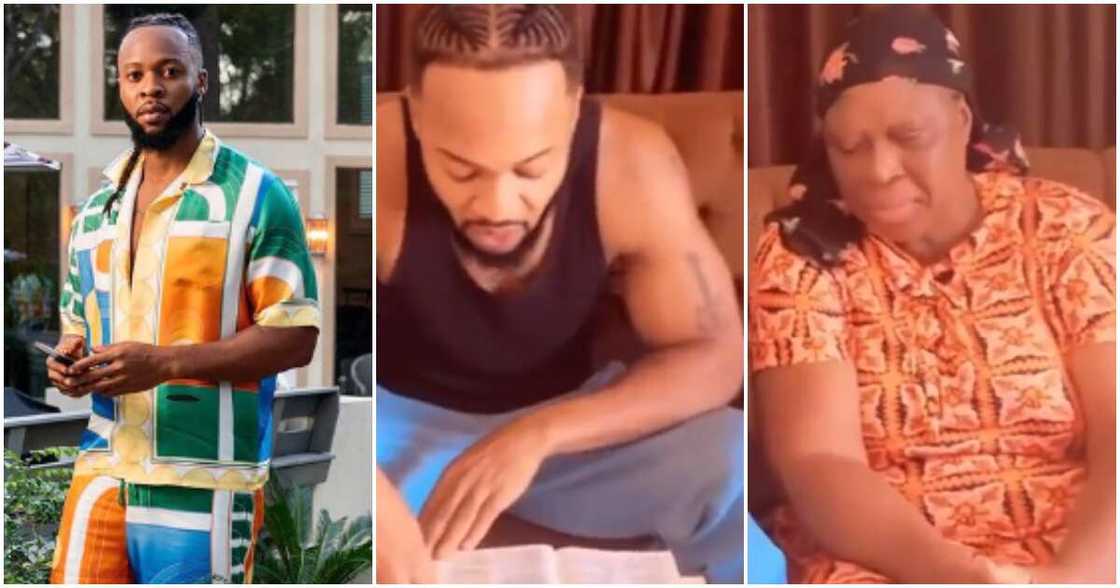 Nigerian singer Flavour and his mum Nigerian singer Flavour and his mum