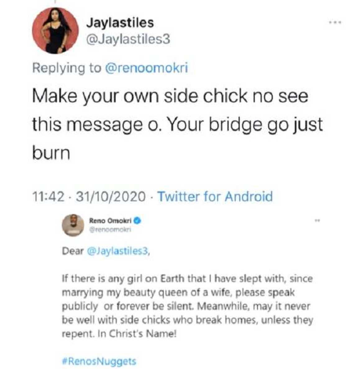 Reno Omokri curses side chics as he addresses unfaithful deadbeat dads Reno Omokri curses side chics as he addresses unfaithful deadbeat dads