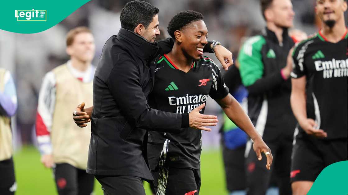 Mikel Arteta, Myles Lewis-Skelly, Arsenal, Real Madrid, Santiago Bernabeu, Bernabeu Mikel Arteta, Myles Lewis-Skelly, Arsenal, Real Madrid, Santiago Bernabeu, Bernabeu