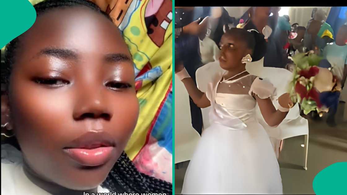 Lady shares video of girl she saw at a wedding. Lady shares video of girl she saw at a wedding.
