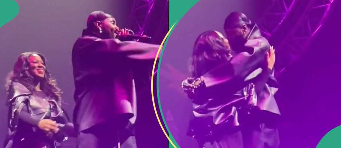 Kizz Daniel's wife joins him on stage at his UK concert. Kizz Daniel's wife joins him on stage at his UK concert.