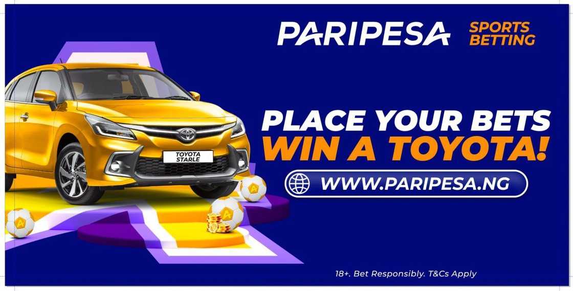 Drive home a Toyota Starlet: PariPesa turns football bets into a real car giveaway