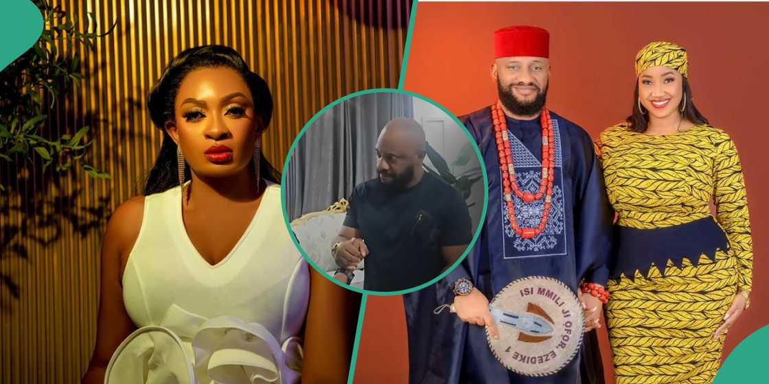 Yul Edochie and Judy seen scratching Yul Edochie and Judy seen scratching