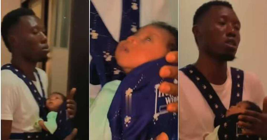 Dad laments while babysitting his child, hospital, no sleep at night Dad laments while babysitting his child, hospital, no sleep at night