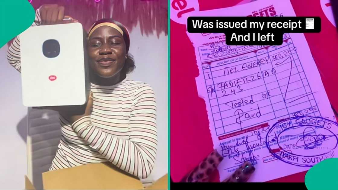 Young woman trends after buying Itel PowerTank for her shop