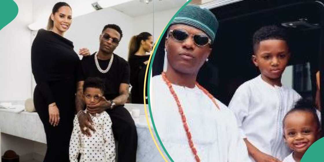 Wizkid's children play piano in adorable video.