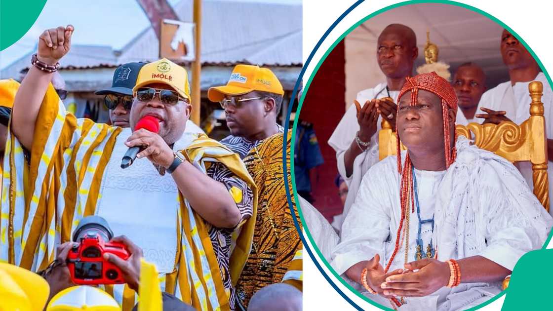 Video from Adeleke's visit to Ooni of Ife's palace trends online. Video from Adeleke's visit to Ooni of Ife's palace trends online.