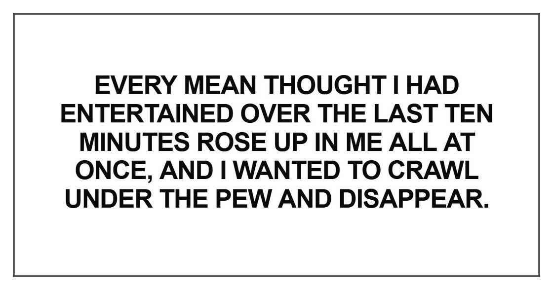 Every mean thought I had entertained Every mean thought I had entertained