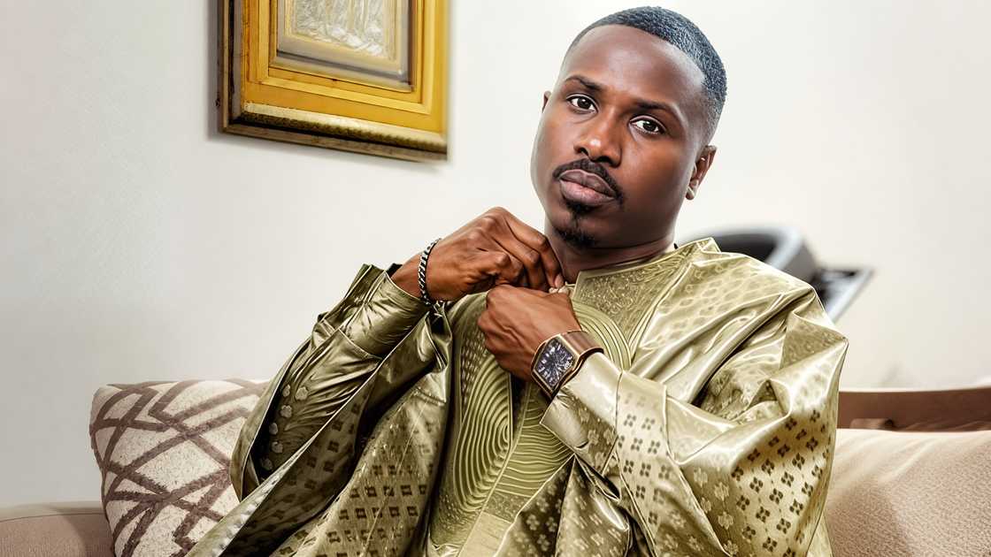 Dip Doundou Guiss pictured sitting. Dip Doundou Guiss pictured sitting.