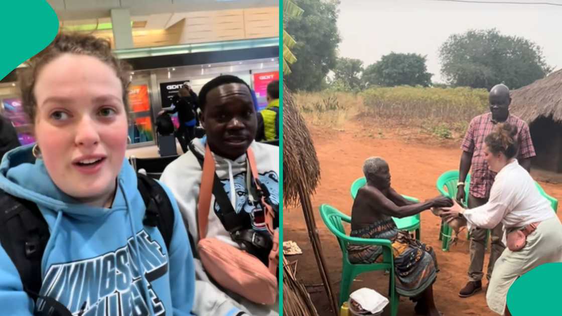 White woman gifted live chicken days to her wedding in Uganda. White woman gifted live chicken days to her wedding in Uganda.