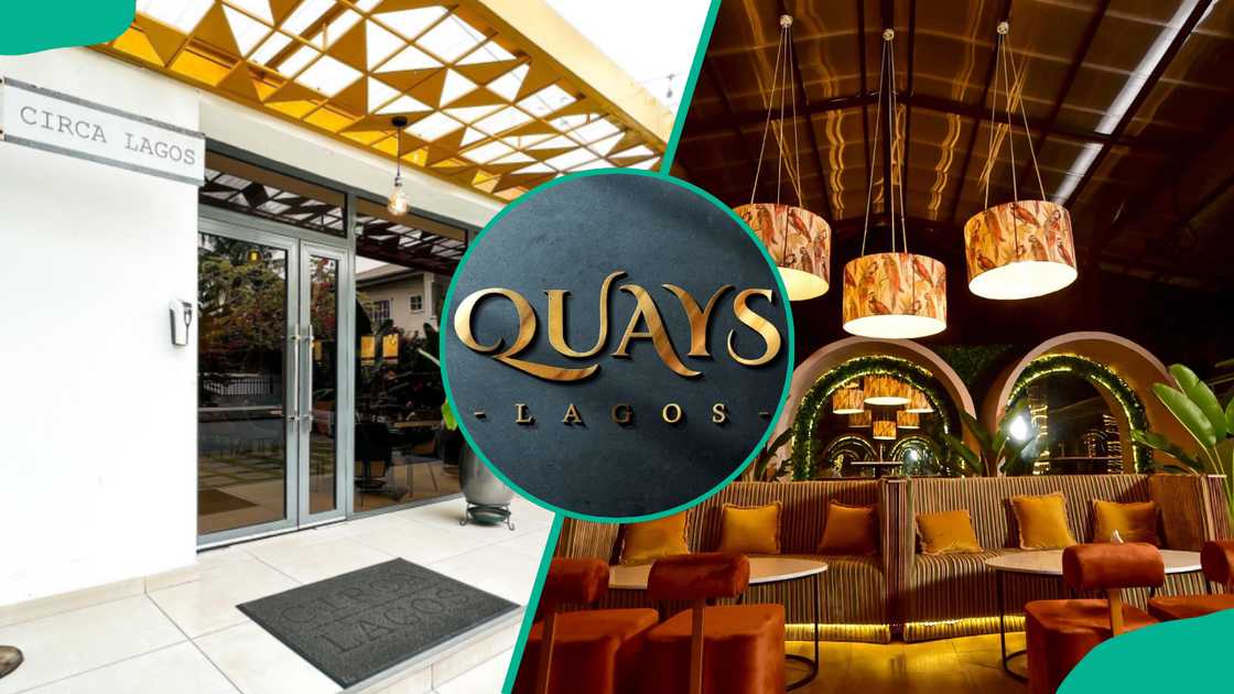 Circa Lagos restaurant (L), Quays (C), Mood Lagos (R). Circa Lagos restaurant (L), Quays (C), Mood Lagos (R).