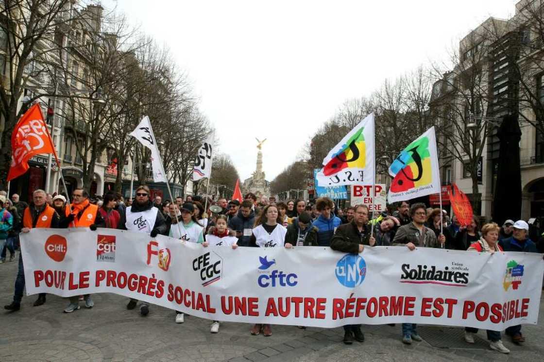 Police had expected up to a million people to protest across France, but fewer than half that figure showed up Police had expected up to a million people to protest across France, but fewer than half that figure showed up