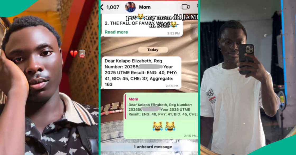 Man displays mum's UTME result online after telling her she won't get more than 6 marks Man displays mum's UTME result online after telling her she won't get more than 6 marks