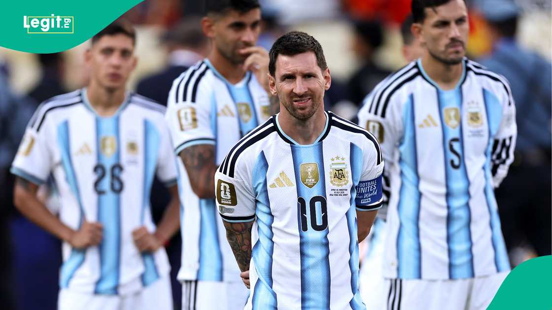 Lionel Messi and Rodrigo de Paul dejected during the World Cup 2026 Final match between Spain and Argentina. Photo by Harry Langer Lionel Messi and Rodrigo de Paul dejected during the World Cup 2026 Final match between Spain and Argentina. Photo by Harry Langer