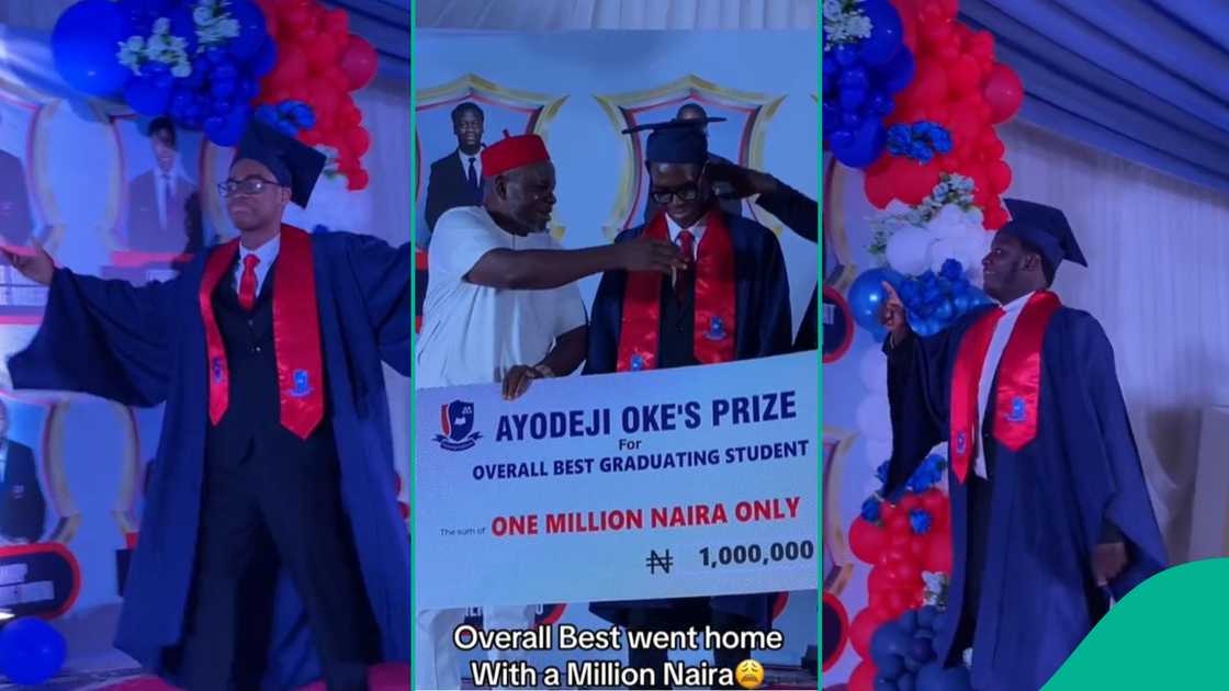 Best-graduating Nigerian students receive cash prizes in joyful video with ₦1,000,000 top award Best-graduating Nigerian students receive cash prizes in joyful video with ₦1,000,000 top award