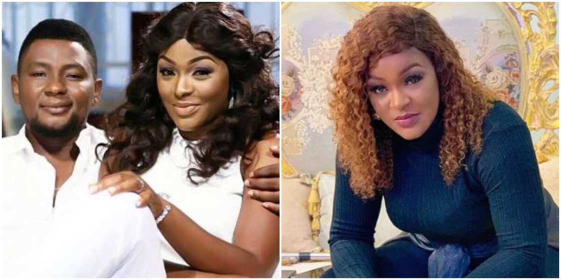 Chacha Eke Faani and her husband, Austin Faani, Chacha Eke on movie set Chacha Eke Faani and her husband, Austin Faani, Chacha Eke on movie set