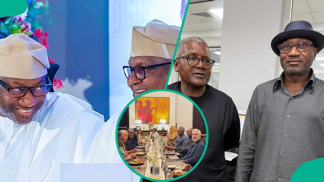Femi Otedola visits Aliko Dangote and family, shares post