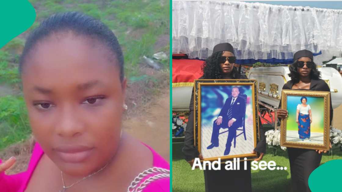 Young lady mourns parents who died same time; TikTok photos show inseparable couple buried side by side; emotional reactions as Nigerians sympathise; touching tribute and graveside images stir grief online. Young lady mourns parents who died same time; TikTok photos show inseparable couple buried side by side; emotional reactions as Nigerians sympathise; touching tribute and graveside images stir grief online.