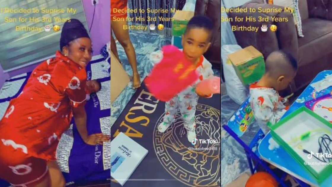 Mum appreciates son with gift Mum appreciates son with gift