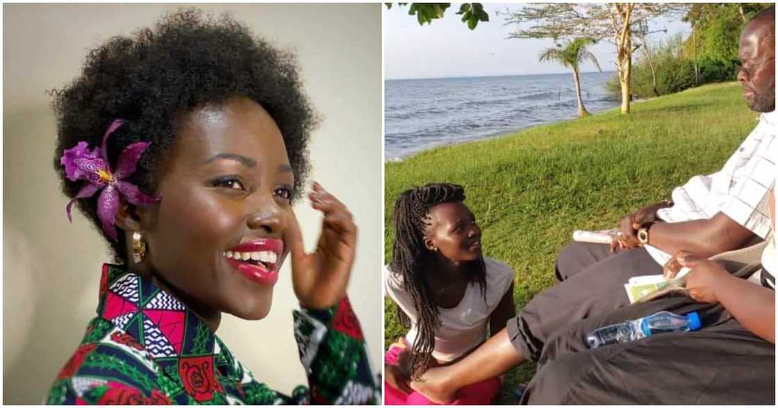 Lupita Nyong'o and her father Anyang' Nyong'o. Lupita Nyong'o and her father Anyang' Nyong'o.