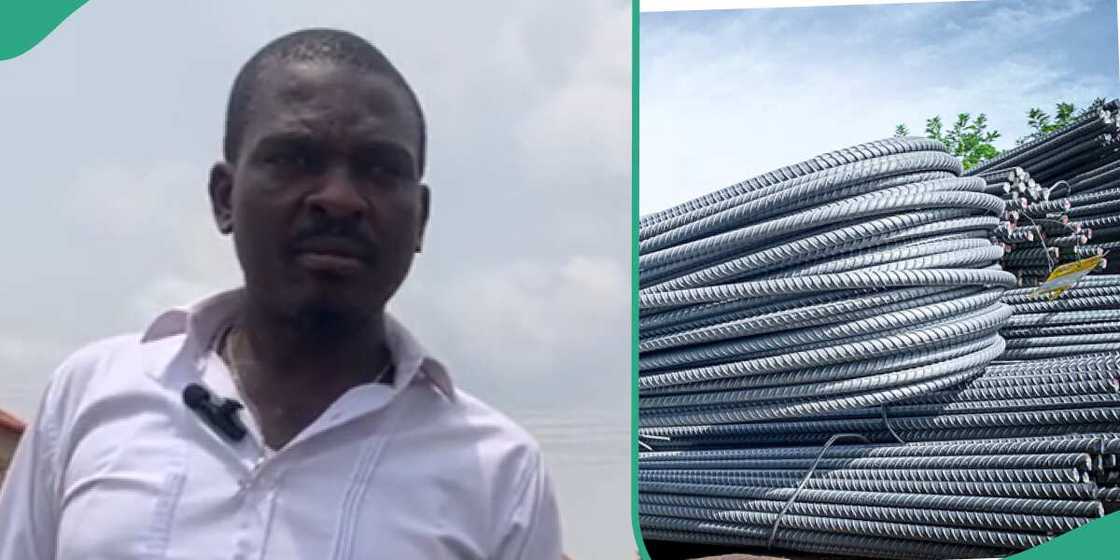 Man gives updated price of steel in Nigeria. Man gives updated price of steel in Nigeria.