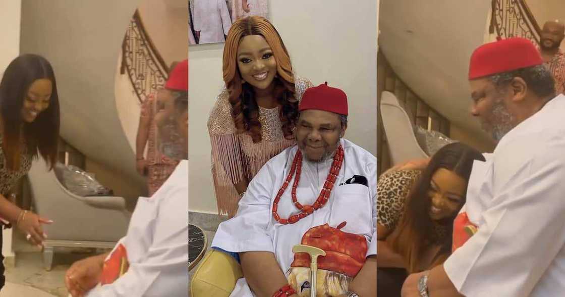 Jackie Appiah meets Pete Edochie Jackie Appiah meets Pete Edochie