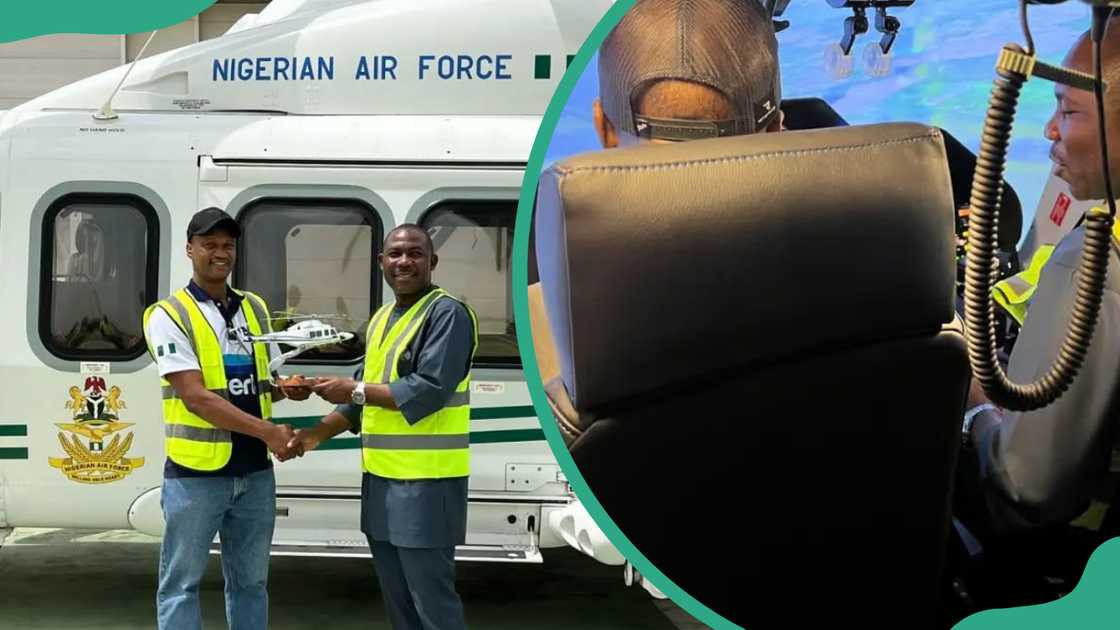 AVM O. Oyesola visits Coverton's MRO facility and Caverton flight instructor and student in the cockpit AVM O. Oyesola visits Coverton's MRO facility and Caverton flight instructor and student in the cockpit