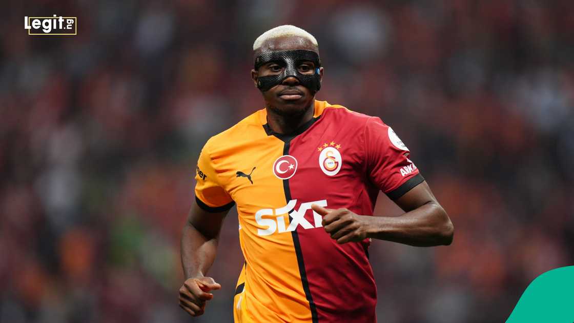 Victor Osimhen, Galatasaray, Turkish Super Lig, Basaksehir, RAMS Park. Victor Osimhen, Galatasaray, Turkish Super Lig, Basaksehir, RAMS Park.